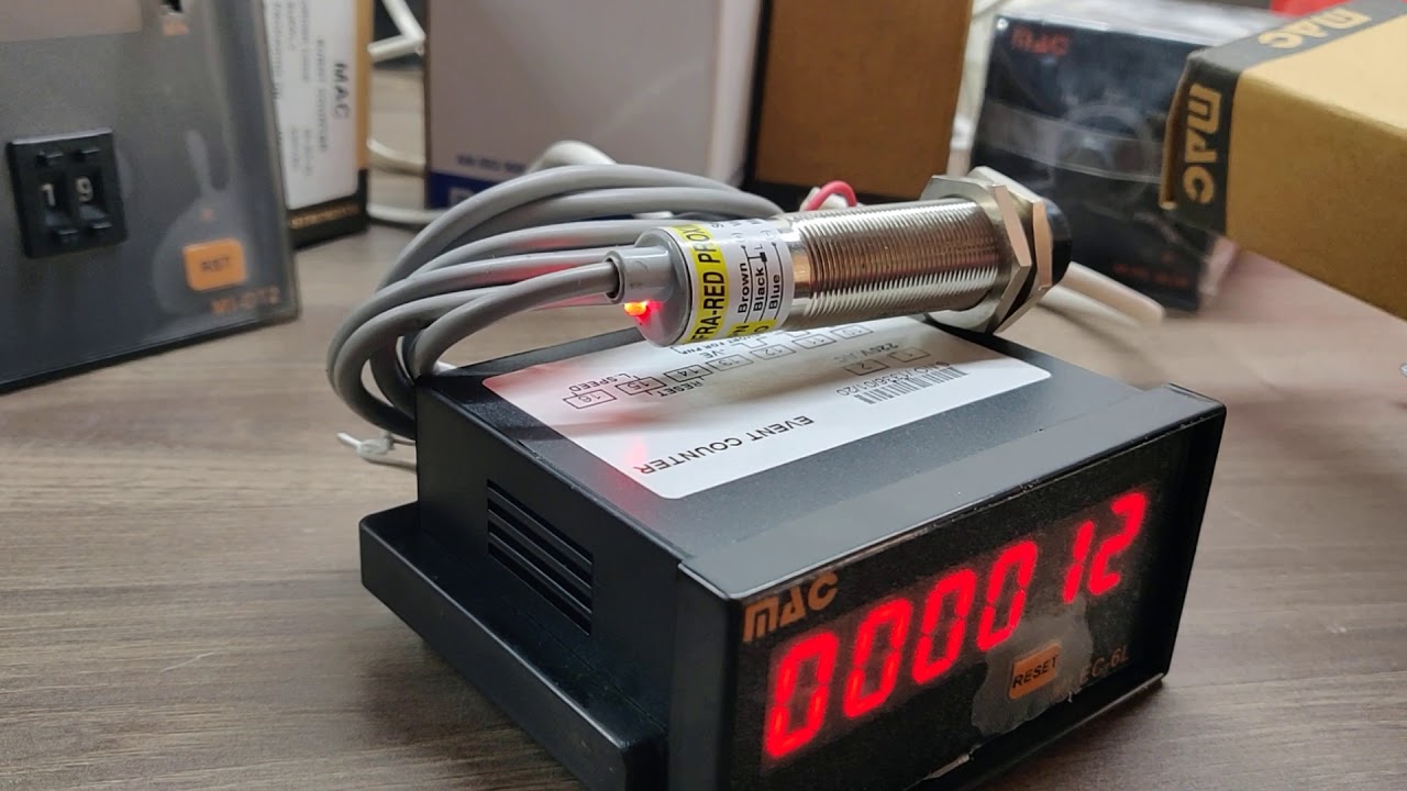 MAC event counter showing counting connected with ir sensor mac