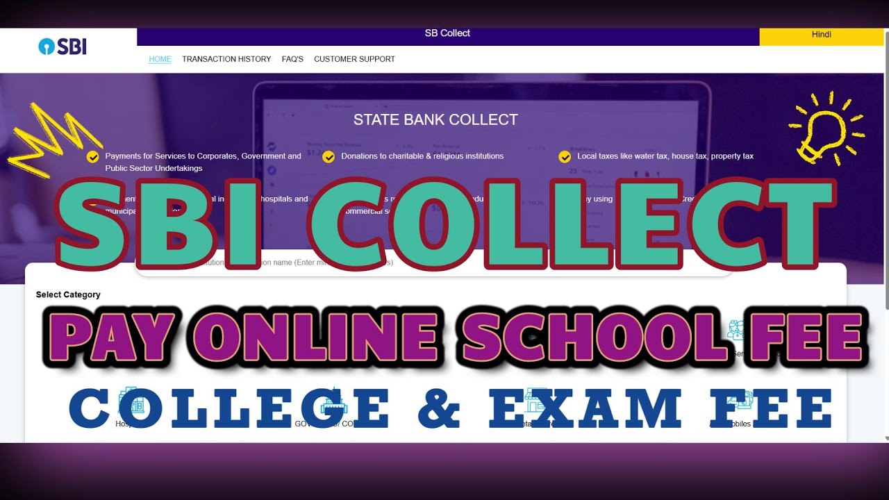How to pay online school fee, college fee and exam fees through SBI Collect, online #sbi #sbionline