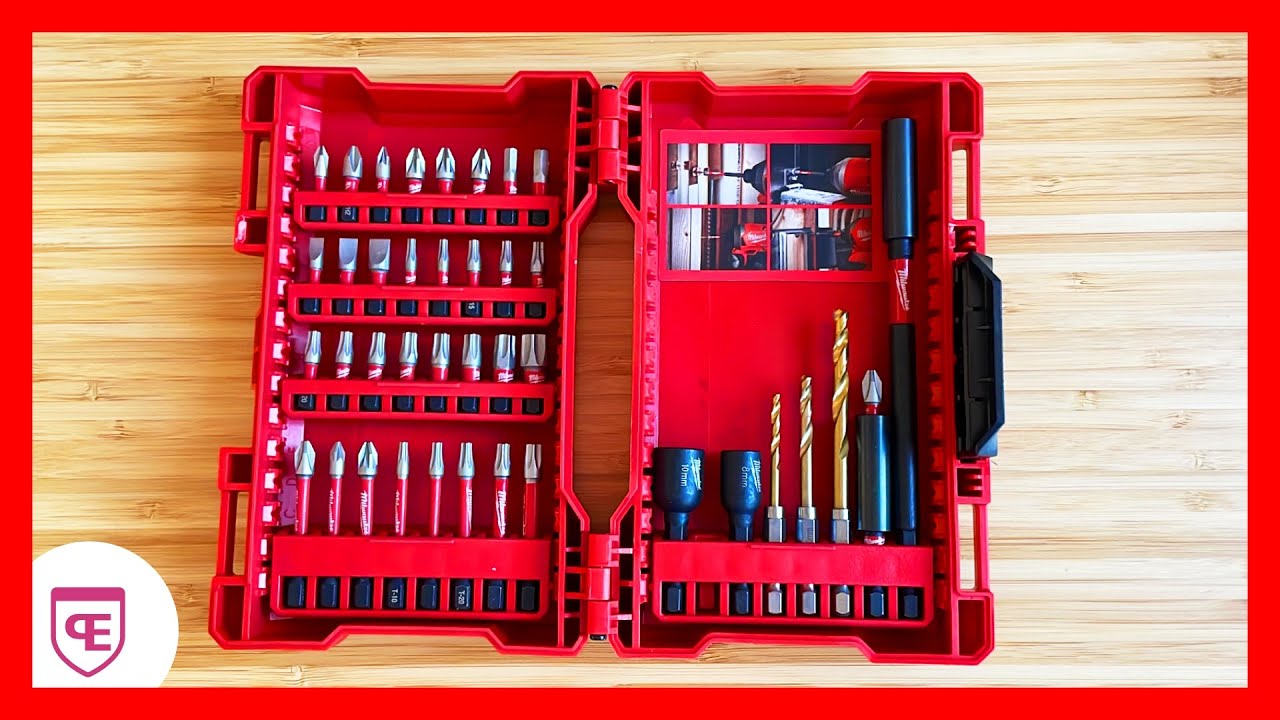 🧲 KIT 40 PUNTAS Milwaukee Impacto SHOCKWAVE en Portapuntas 🔴