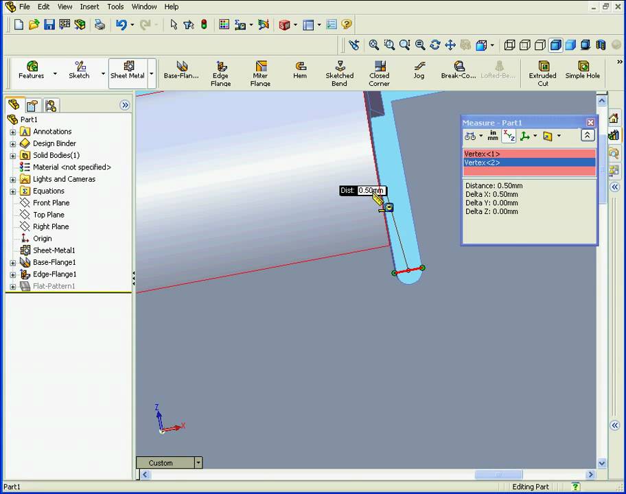 solidworks Sheet Metal Auto Relief