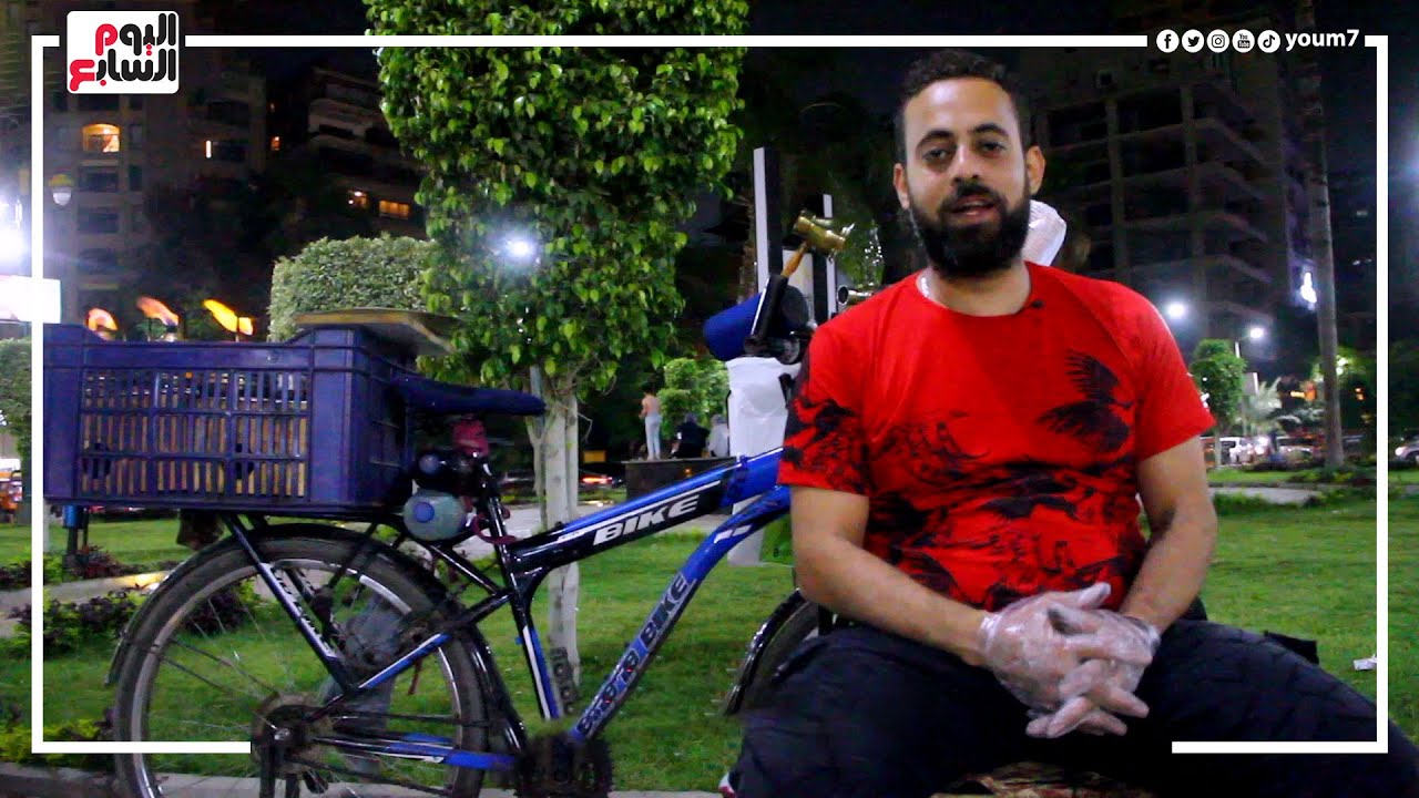 قهوة ع الماشي.. مشروع بالعجلة ابتكره إسلام ليساعد أسرته