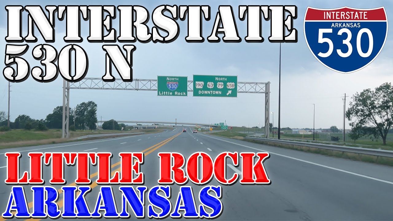 I-530 North - Pine Bluff to Little Rock in Thunderstorm - Arkansas - 4K Highway Drive