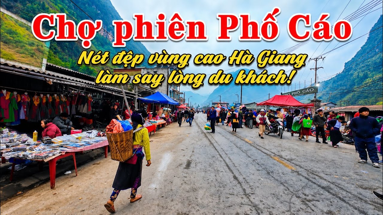 Chợ phiên Phố Cáo ở Hà Giang.
