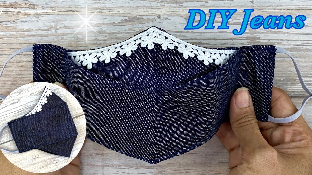 DIY Mask  | Easy Face Mask Tutorial From Jeans | Reuse Old Clothes | DIY Jeans