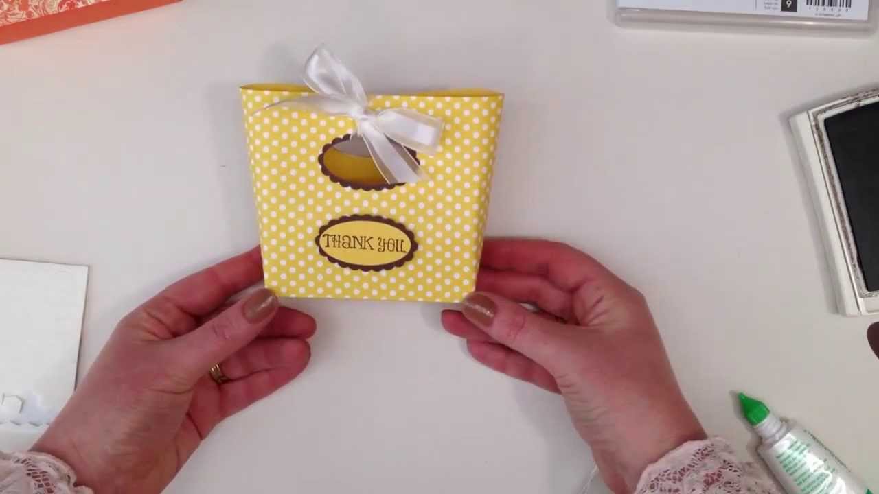 How to make a Mini Tote Bag from Stampin' Up! paper and card