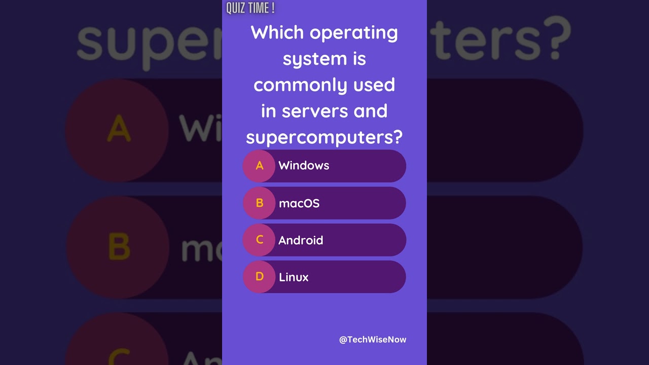 🖥️💻 Linux OS: Powering Servers and Supercomputers #shorts #gk #knowledge