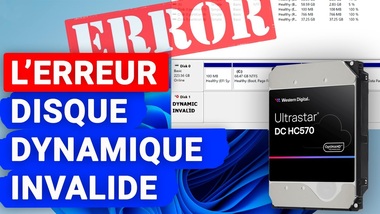 Comment corriger l’erreur “Disque dynamique invalide” dans Windows