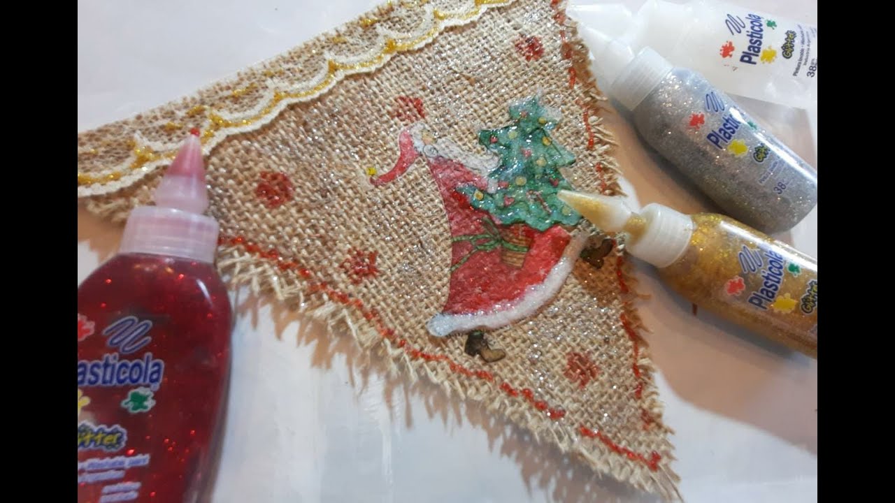 T&eacute;cnica de estampado sobre Tela con Plasticola&reg; Glitter