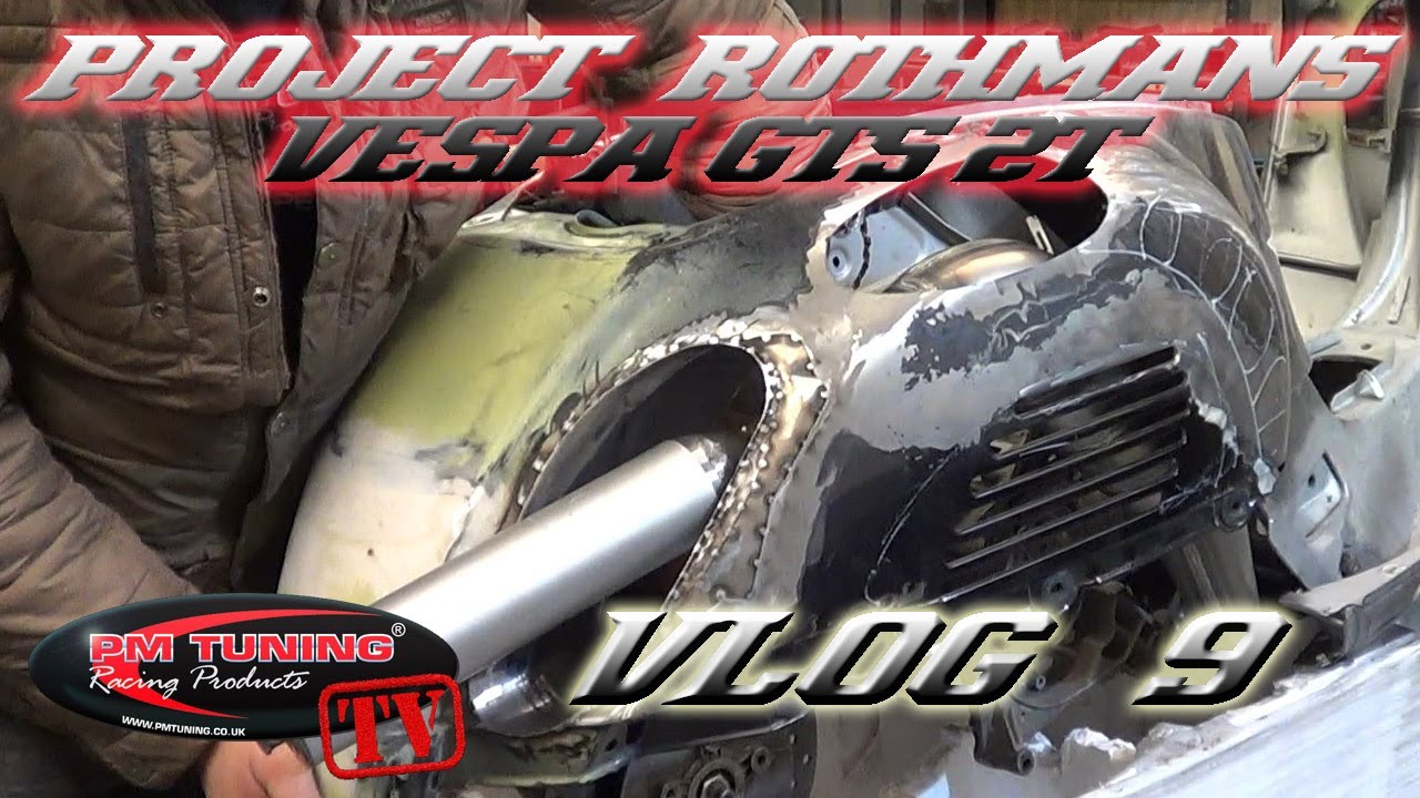 J Button pays us a visit! Pm Tuning Rothmans Vespa GTS 2 Stroke vlog 9