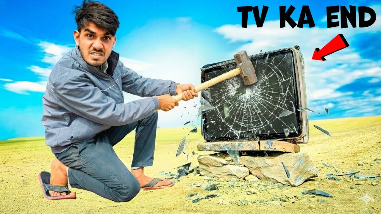 TV Ke Andar Log Hote Hai? 😱 सच जाने के लिये टीवी तोड़ दी !
