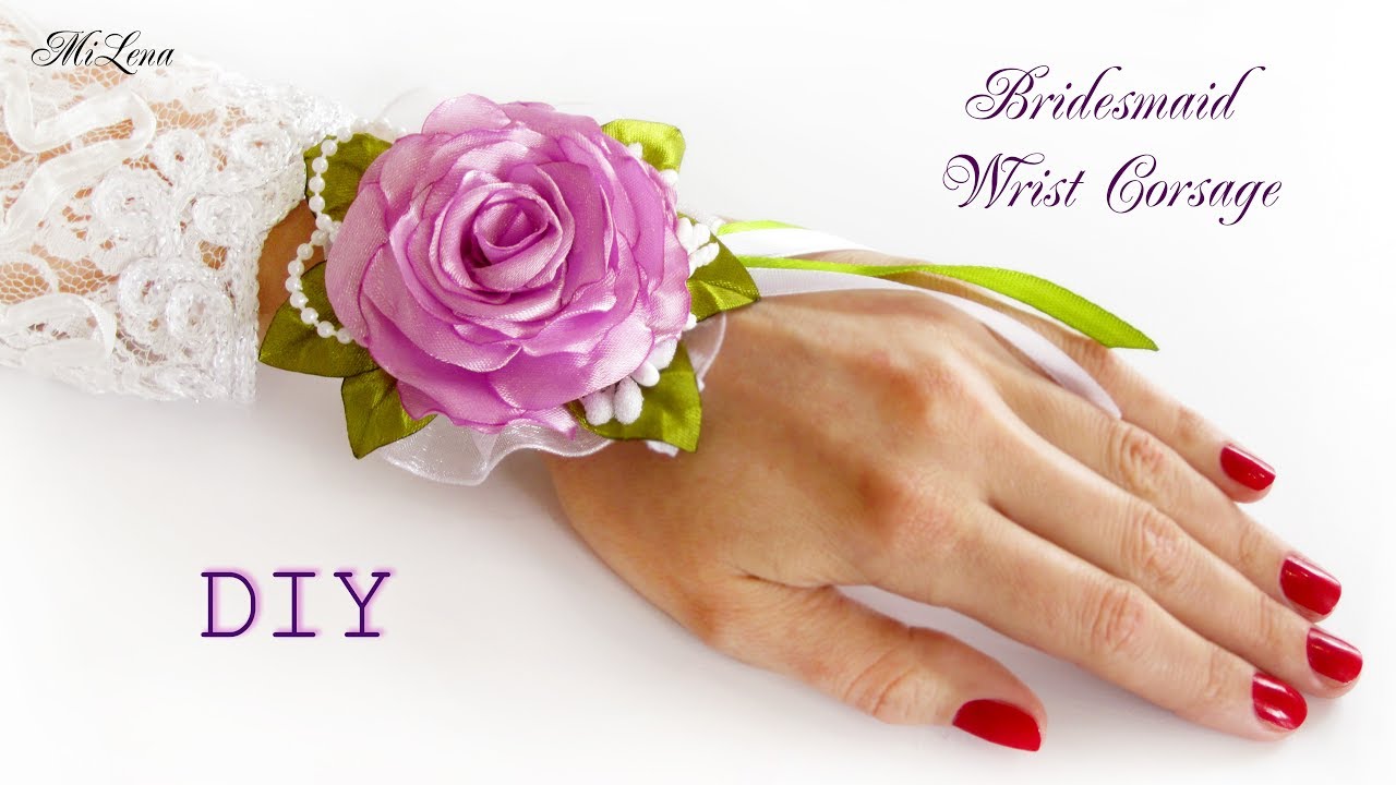 БРАСЛЕТ ДЛЯ ПОДРУЖКИ НЕВЕСТЫ, МК / DIY  Bridesmaid Wrist Corsage