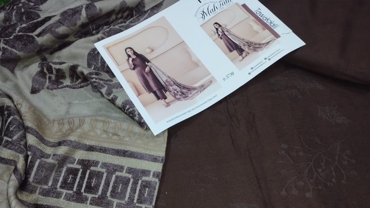MAHZALA BY TAWAKKAL✨✨JACQUARD PEACH LEATHER WINTER COLLECTION 🔥🔥