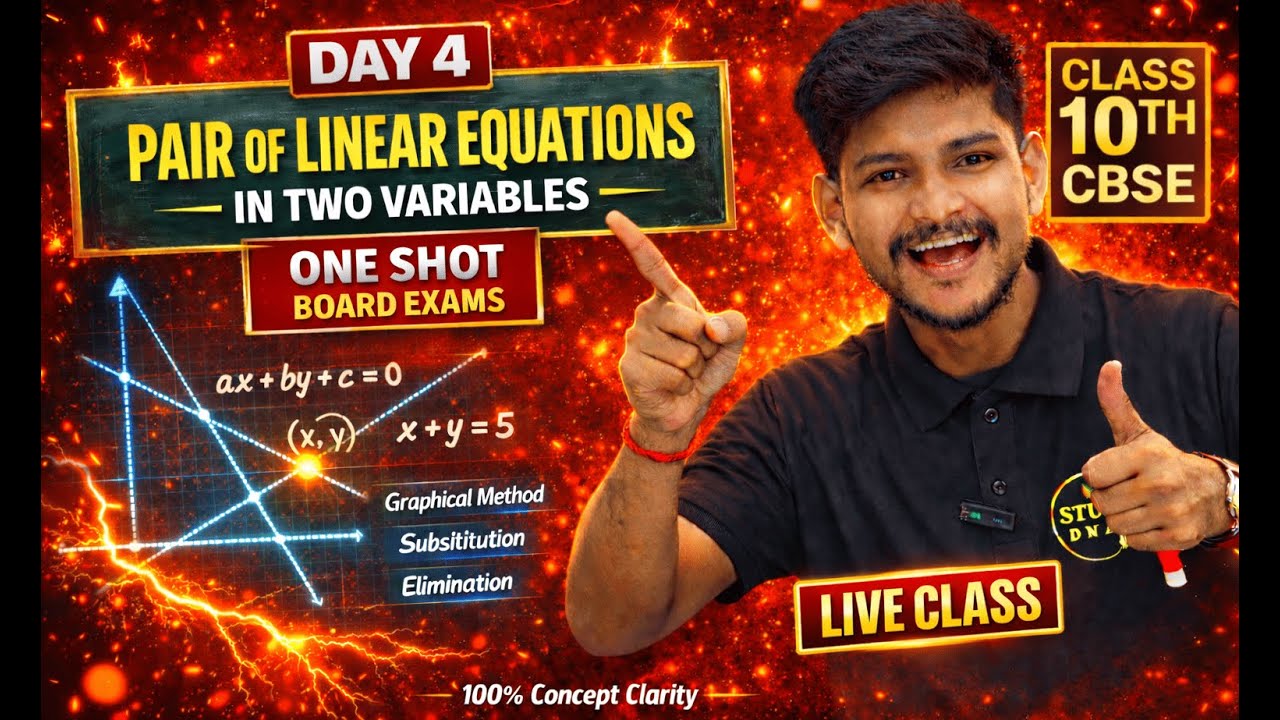 Pair of Linear Equations in Two Variables | Complete Chapter One Shot 🔥 | Class 10 CBSE Board 2026