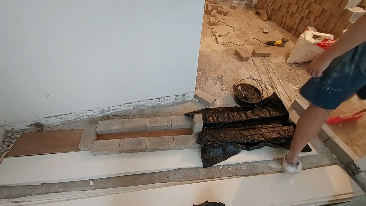 裝修日常，間牆預備工作，英泥寶防水