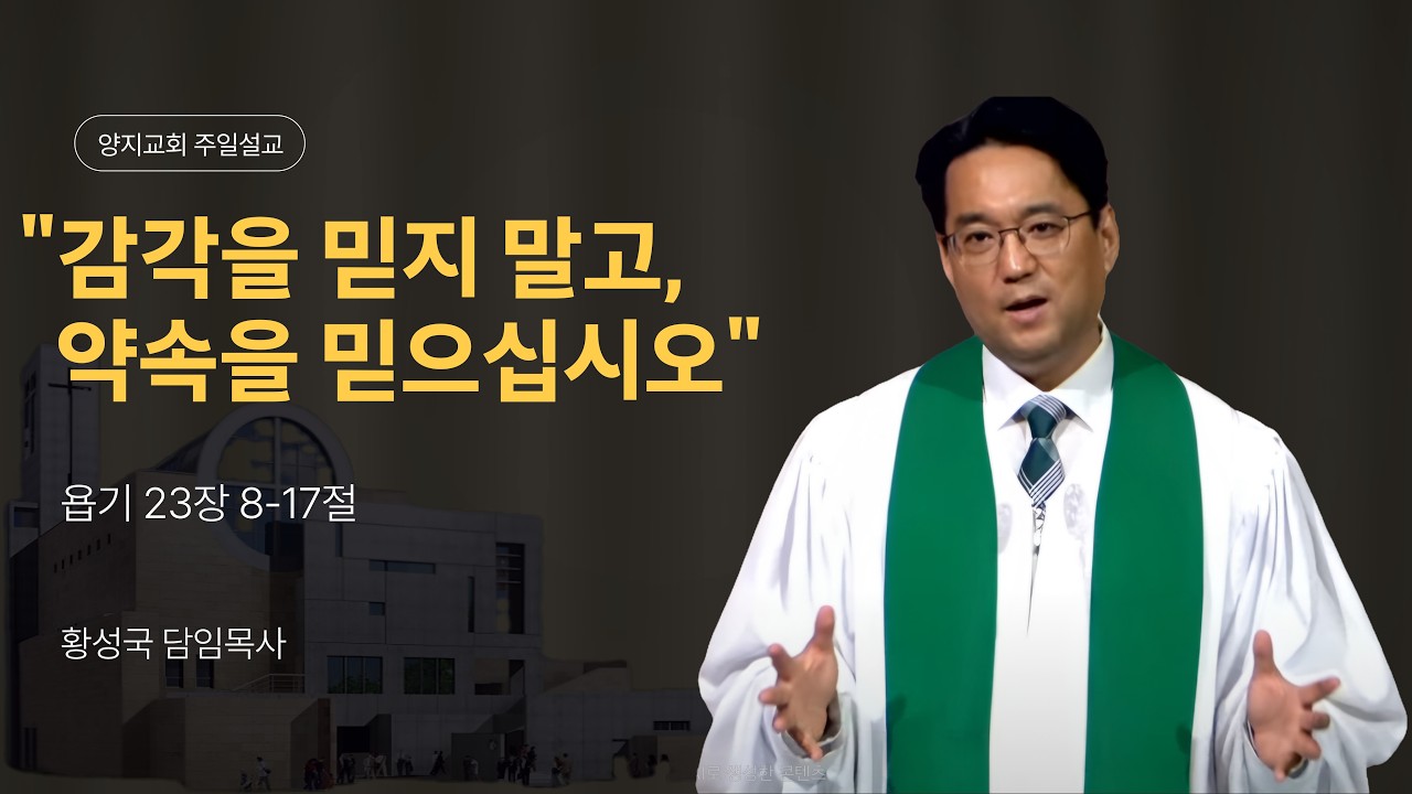 [2026 양지교회] 2월 8일 주일예배 설교