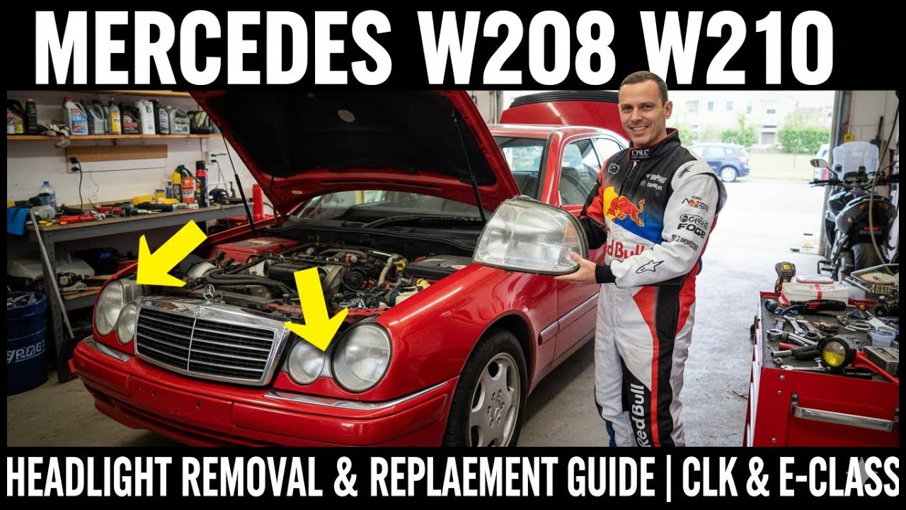 Инструкция по снятию и замене фар Mercedes W208 W210 | CLK и E-класс