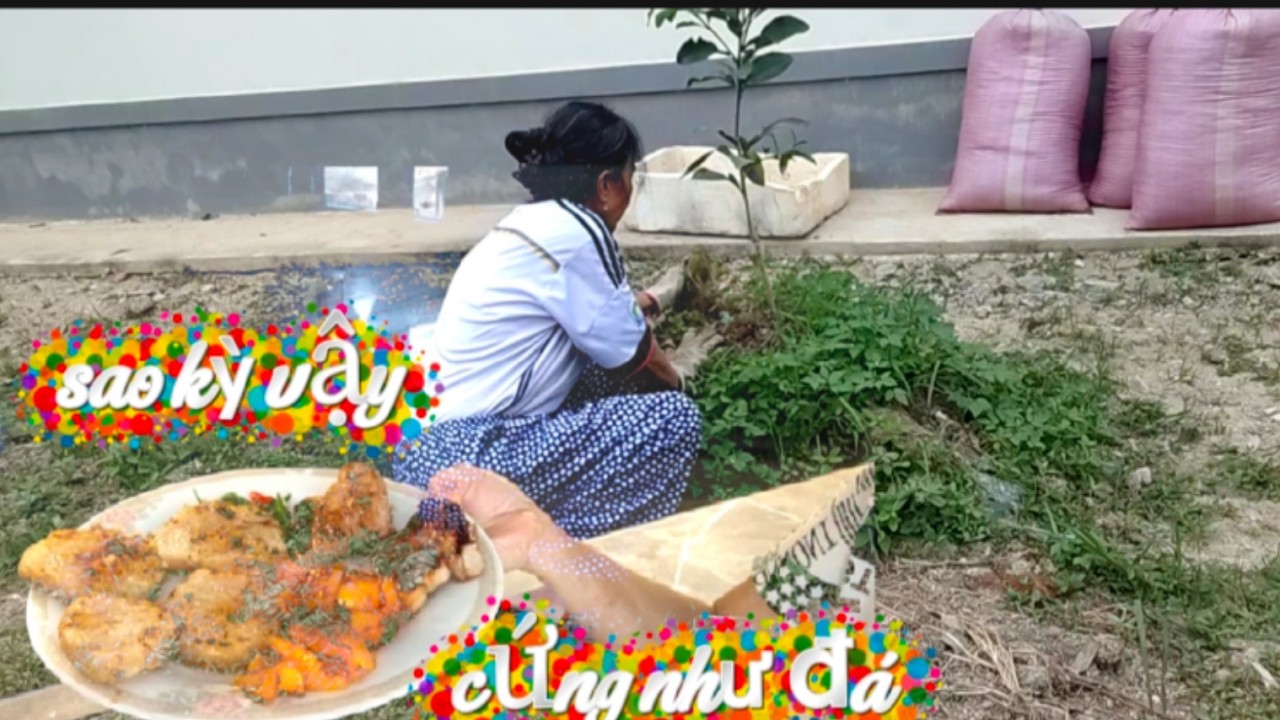 Vợ chồng Việt Đức:)#283# mùng 6 tết chiên bánh tét đá🤣 dọn dẹp vườn nhà ra giêng