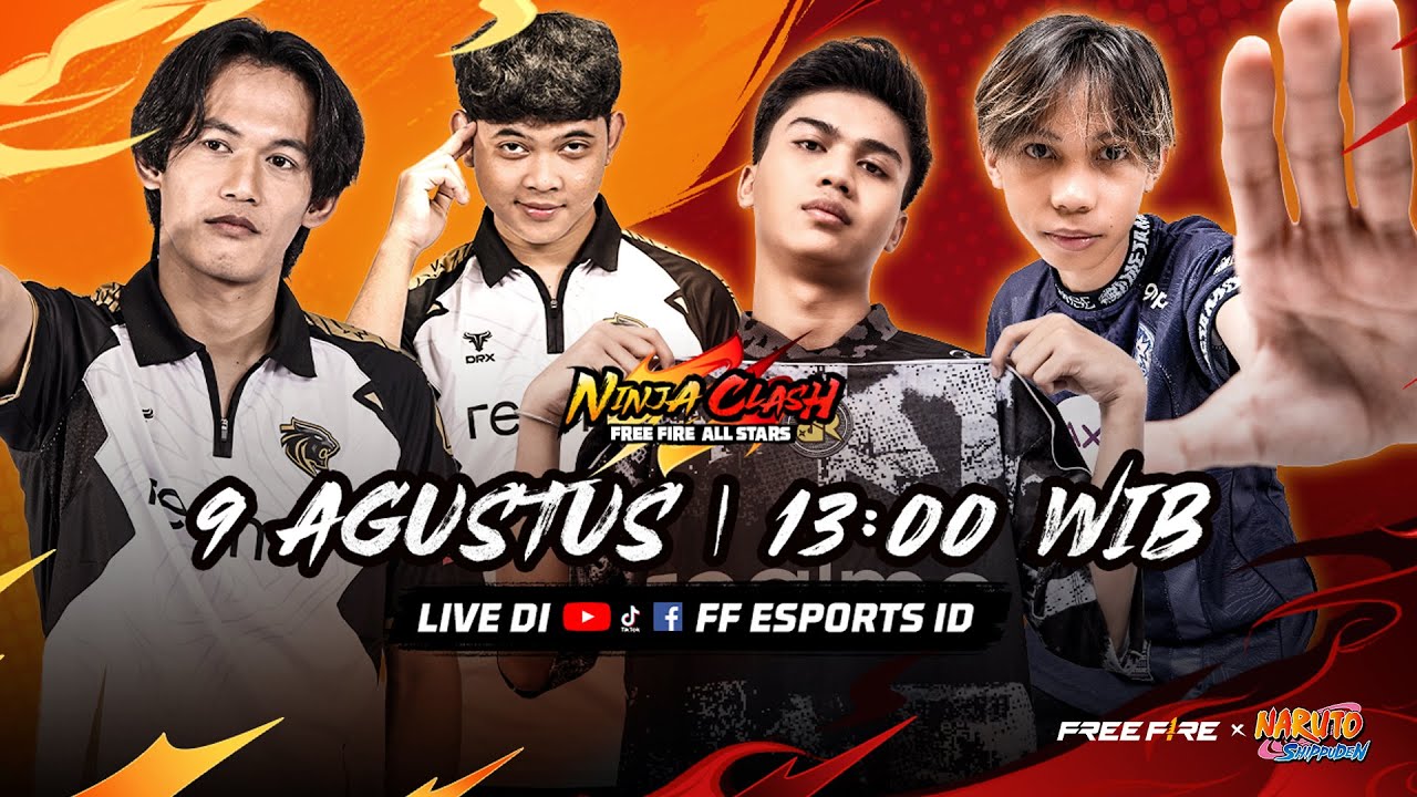 🔴NOBARIN (DOMI,EVOS,RRQ) VS SELURUH NEGARA! - NINJA CLASH FREE FIRE ALL STAR!