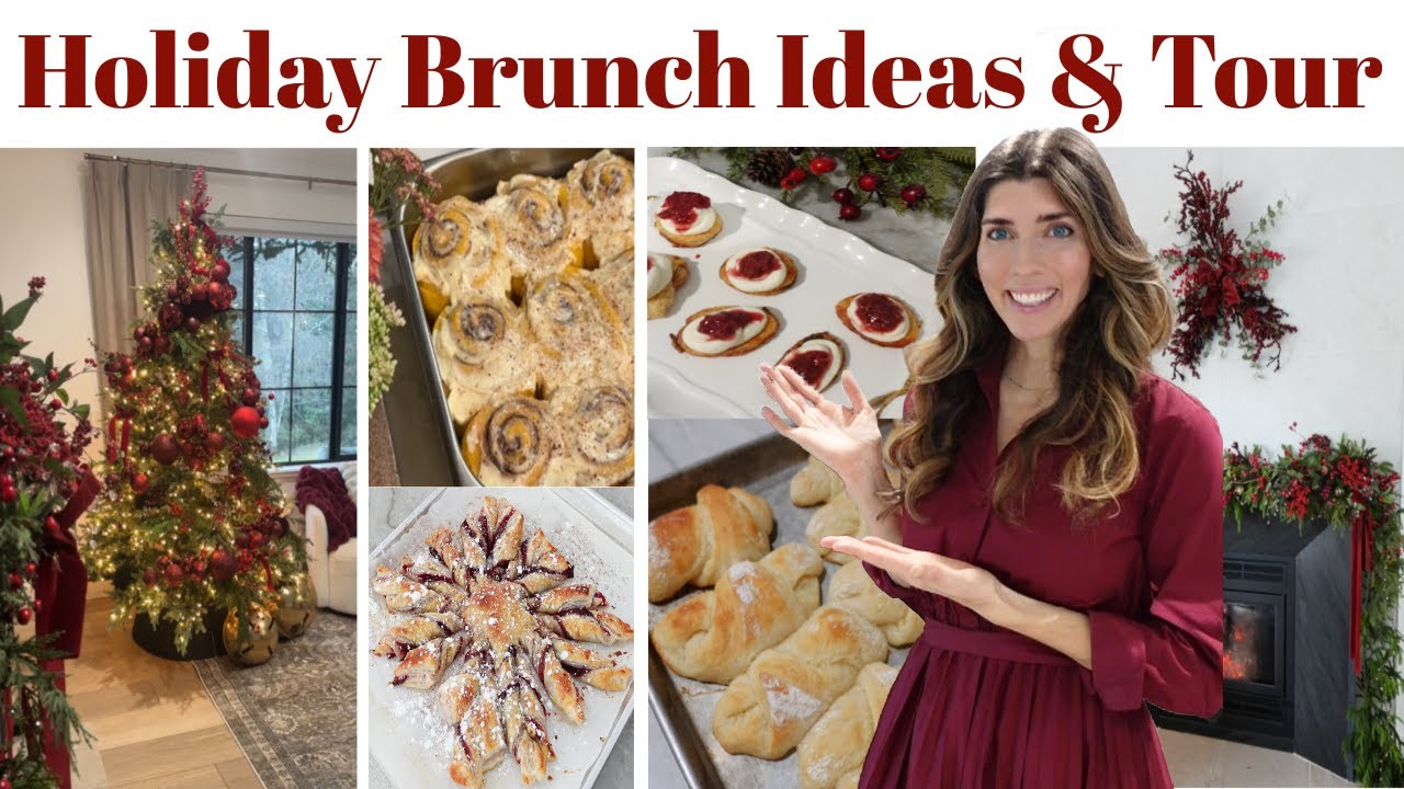 Holiday Brunch Ideas, BEST Homemade Cinnamon Rolls & Holiday Christmas Home Tour!