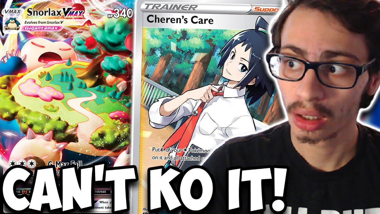 CAN'T KO Snorlax VMAX When Combined W/Cheren's Care! 340 HP Monster! Brilliant Stars PTCGO
