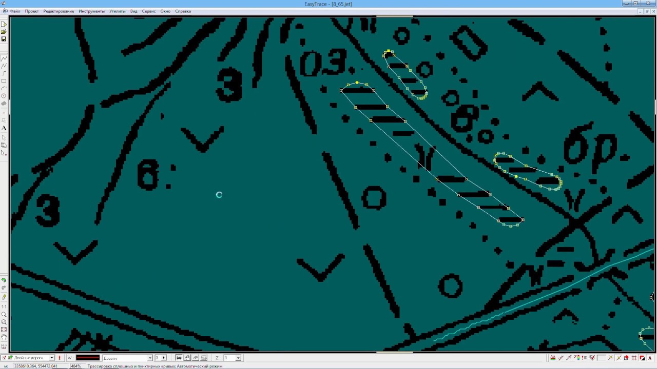 Бесплатная Easy Trace 8.65. Оцифровка полигонов сельхозугодий. Часть 2