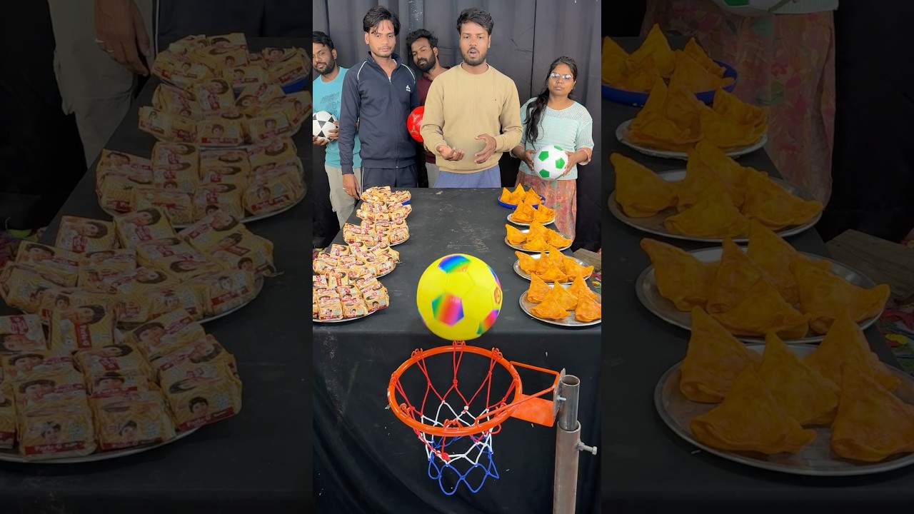 The Impossible Samosa Challenge! Ball Goal Edition #challenge #gamechallengeathome #shorts