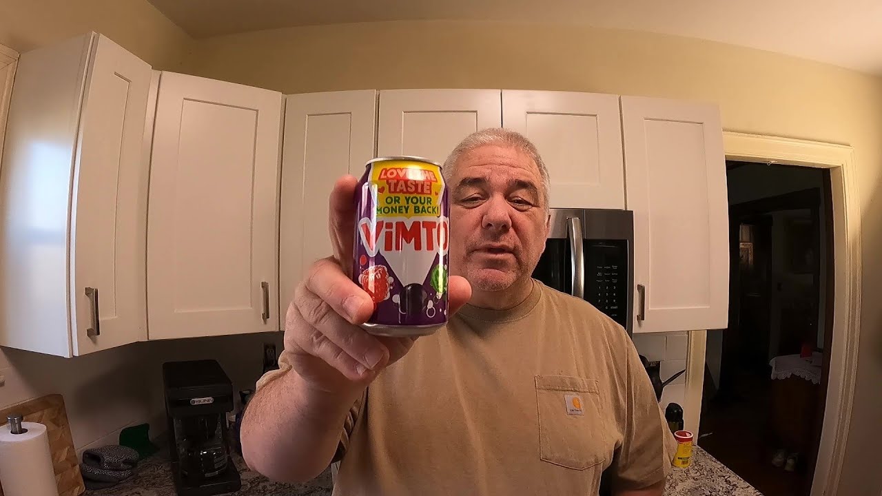 Drinking Vimto for the first time.