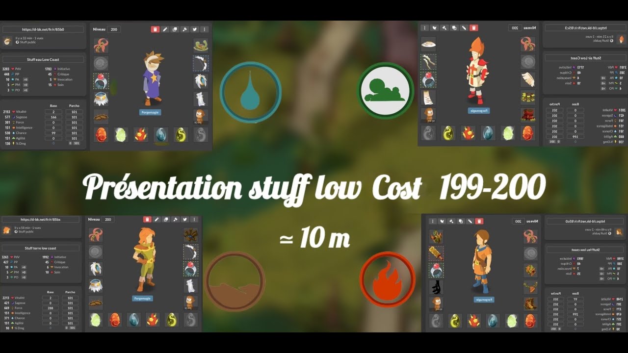 [DOFUS RETRO BOUNE] Présentation Stuff Low Cost 199-200