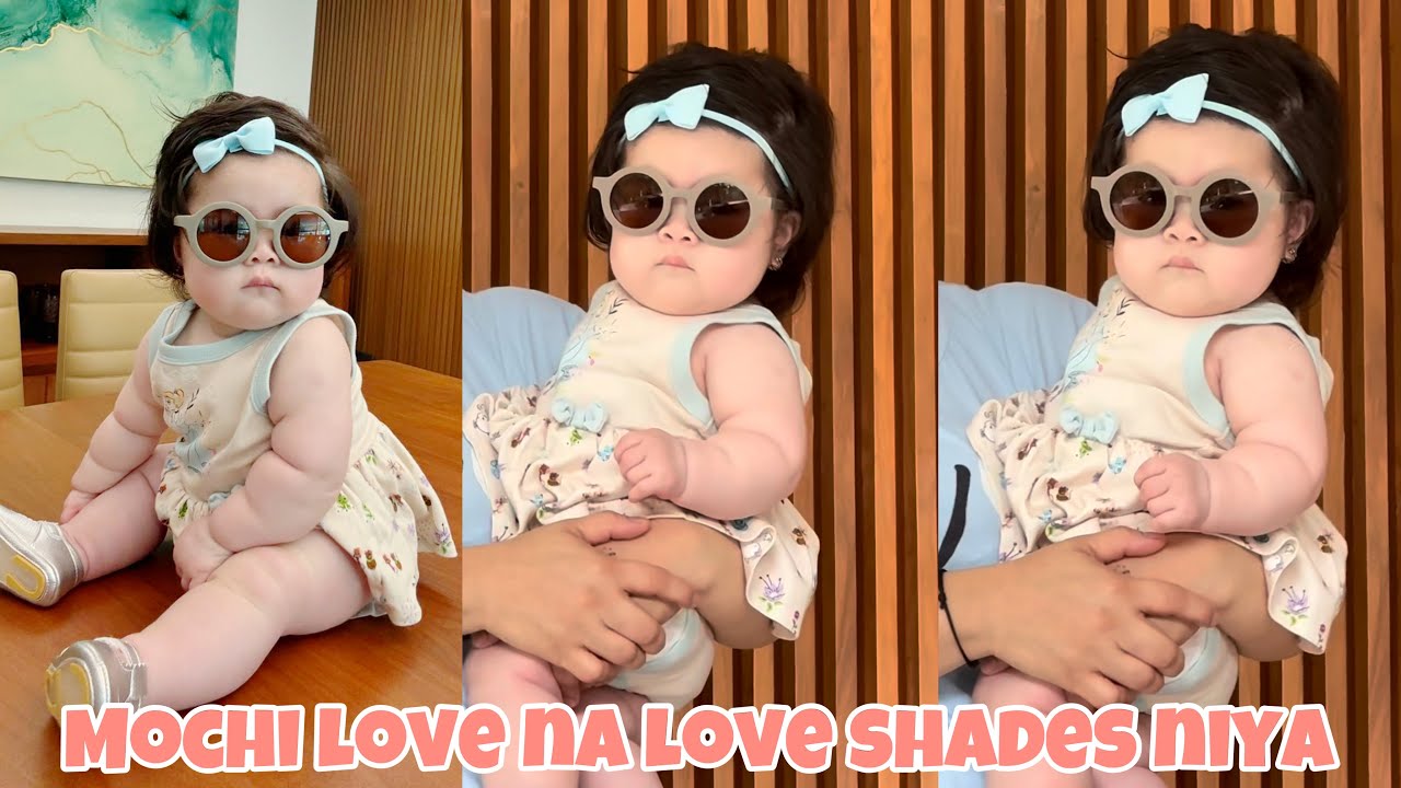 BABY MOCHI GUSTONG GUTO ANG MAGSUOT NG SHADES BAGAY NA BAGAY NAMAN SA KANYA AT HINDI INAALIS