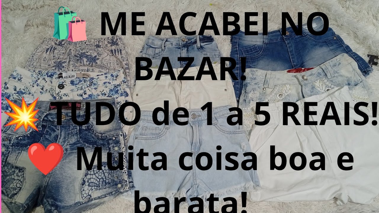 Compras no bazar/ roupas baratas maior compra/ peças por 1 real