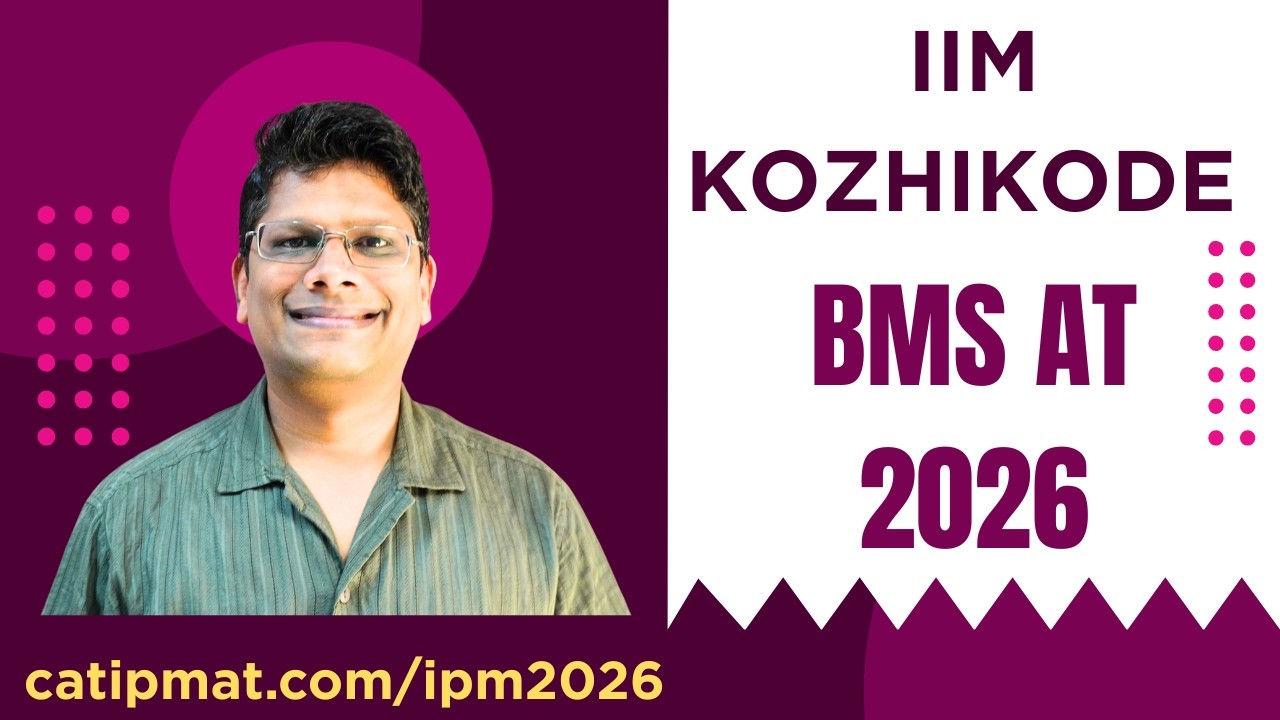 IIM Kozhikode BMS AT 2026 | Learn from Topper Anshu Agarwal