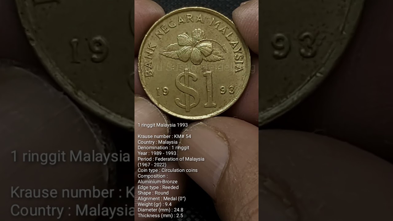1 ringgit Malaysia 1993 