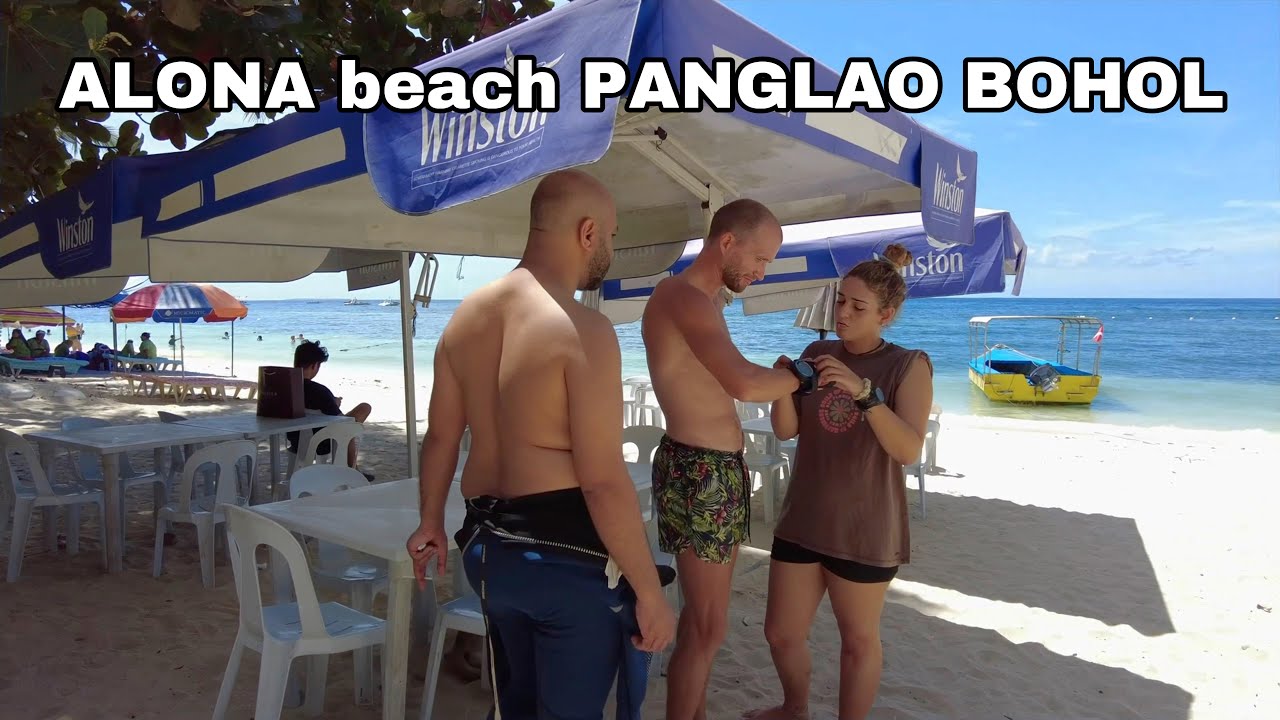 ALONA BEACH PANGLAO BOHOL PHILIPPINES-walking tour [4k]