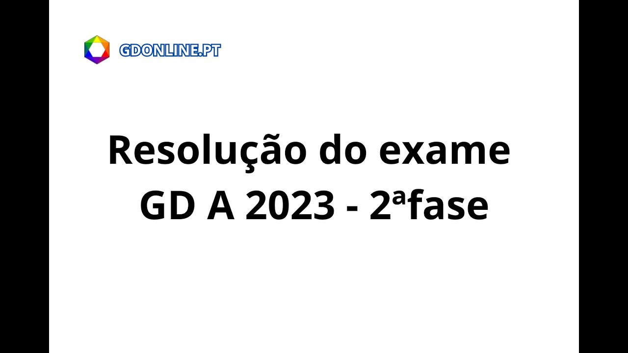 Resolução do Exame Nacional de Geometria Descritiva de 2023 - 2ª Fase