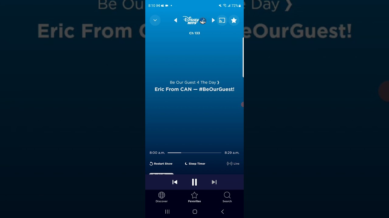 Be Our Guest 4 The Day - Sirius XM Disney Hits Channel