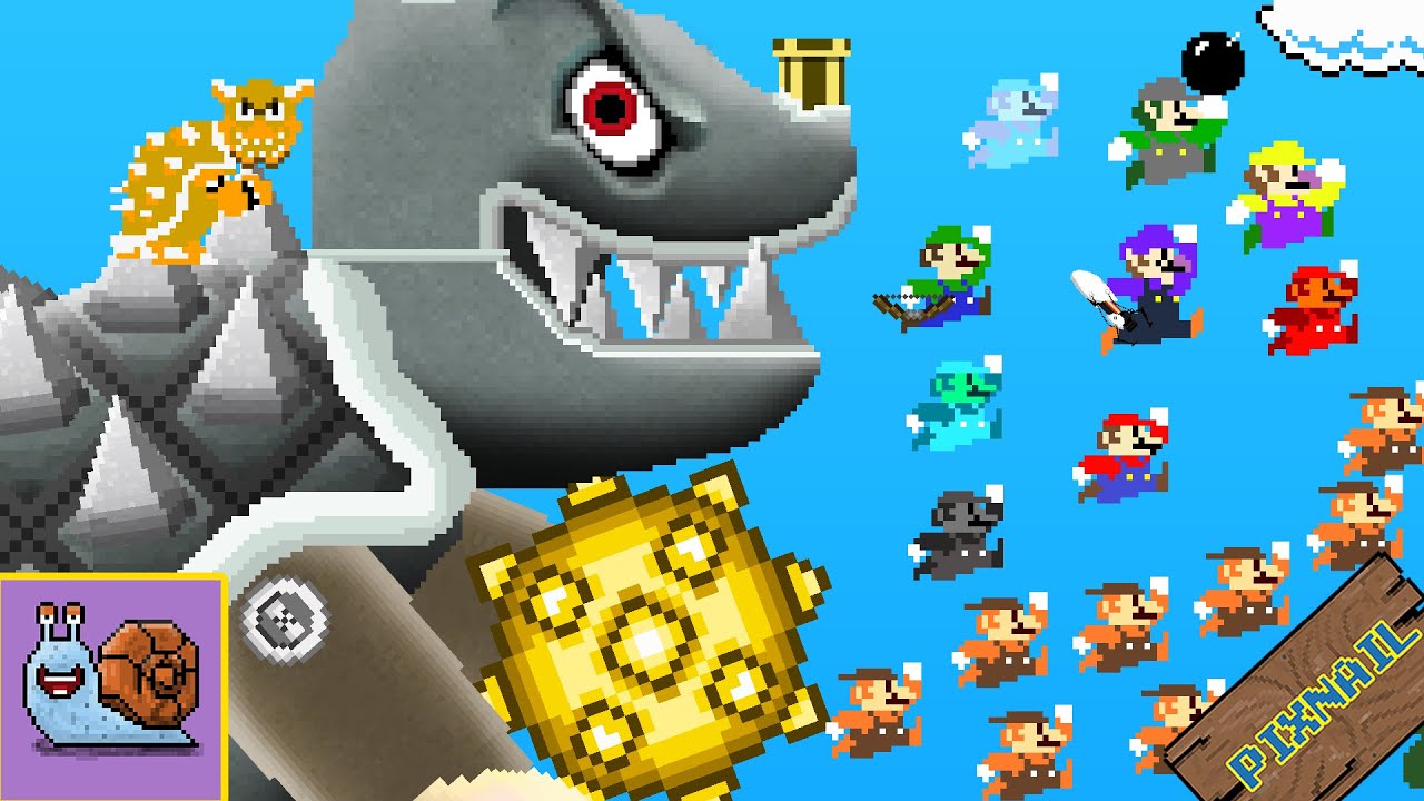 Pixnail: Mario's Mega Bowser Escape - Mario Super Power | Animation