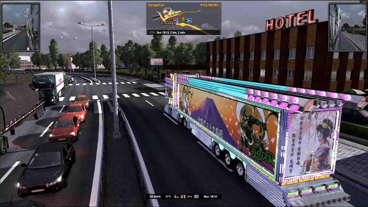 ETS2 マニ割りサウンドを奏でるデコトラ欧州を駆ける！