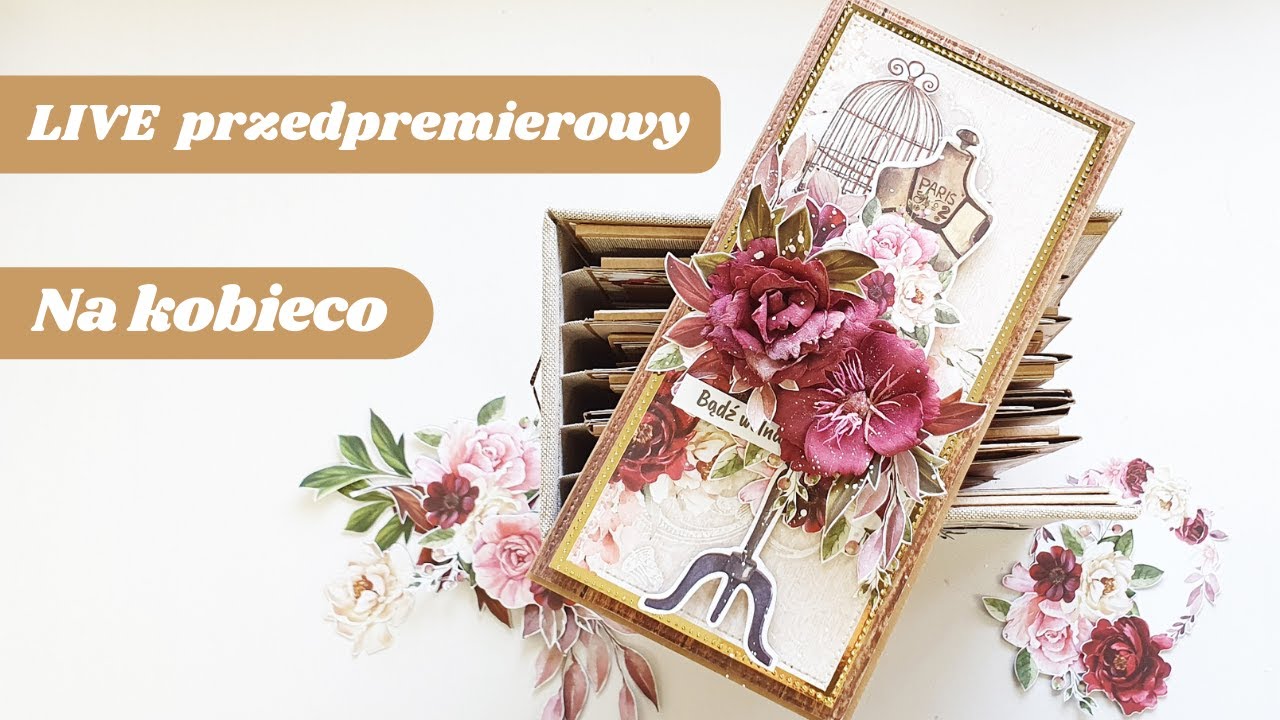 Kobieco i kwiatowo. Live przedpremierowy. Na bordowo.