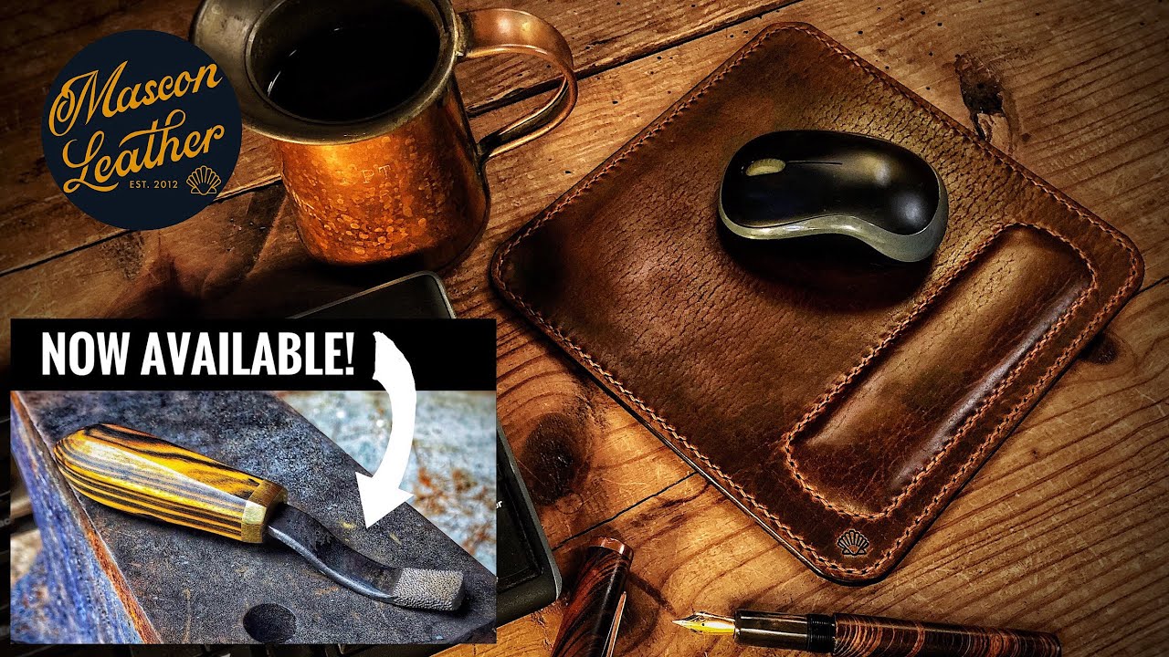 Making a Leather Mouse Pad!  BONUS: Leather Roughers Now Available!
