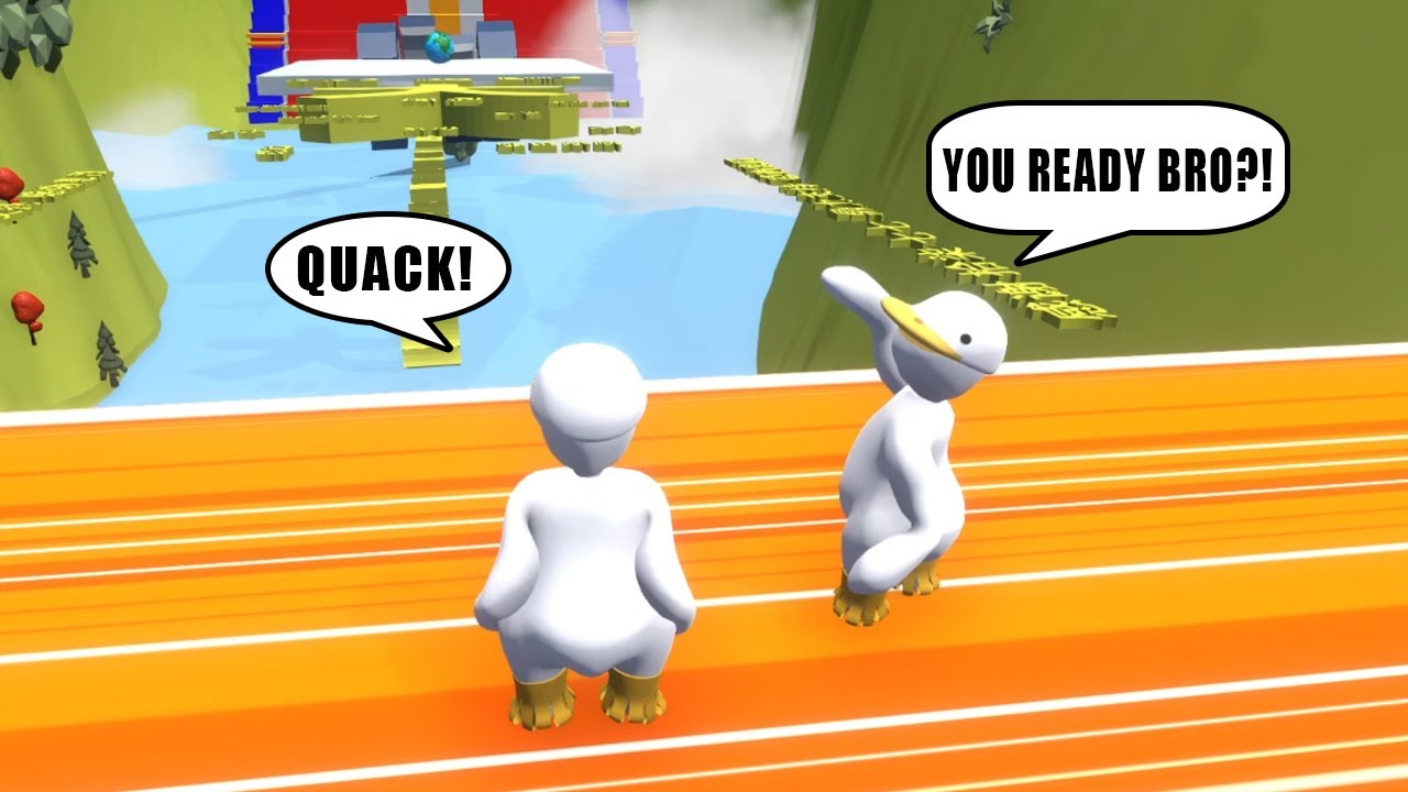 2 DUCKS WORKING TOGETHER in HUMAN FALL FLAT