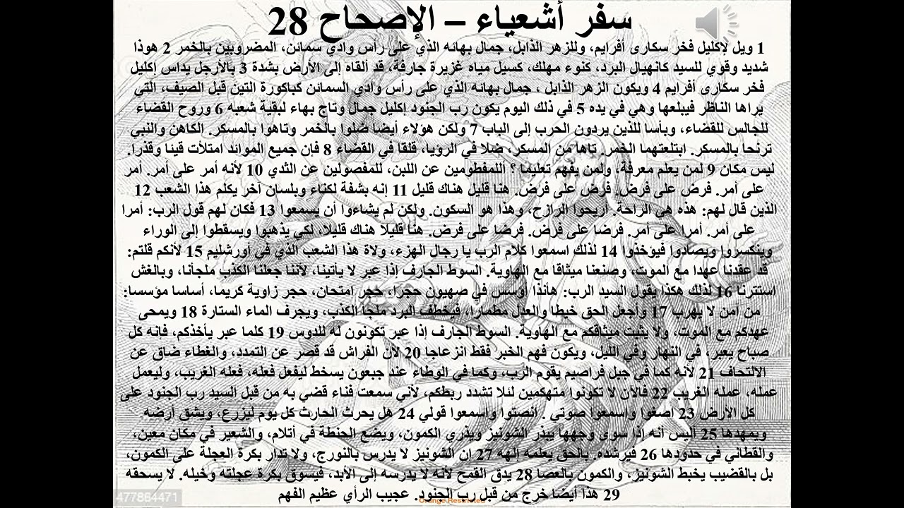 28- تبسيط سفر أشعياء - الإصحاح 28 - ابونا لوقا ماهر