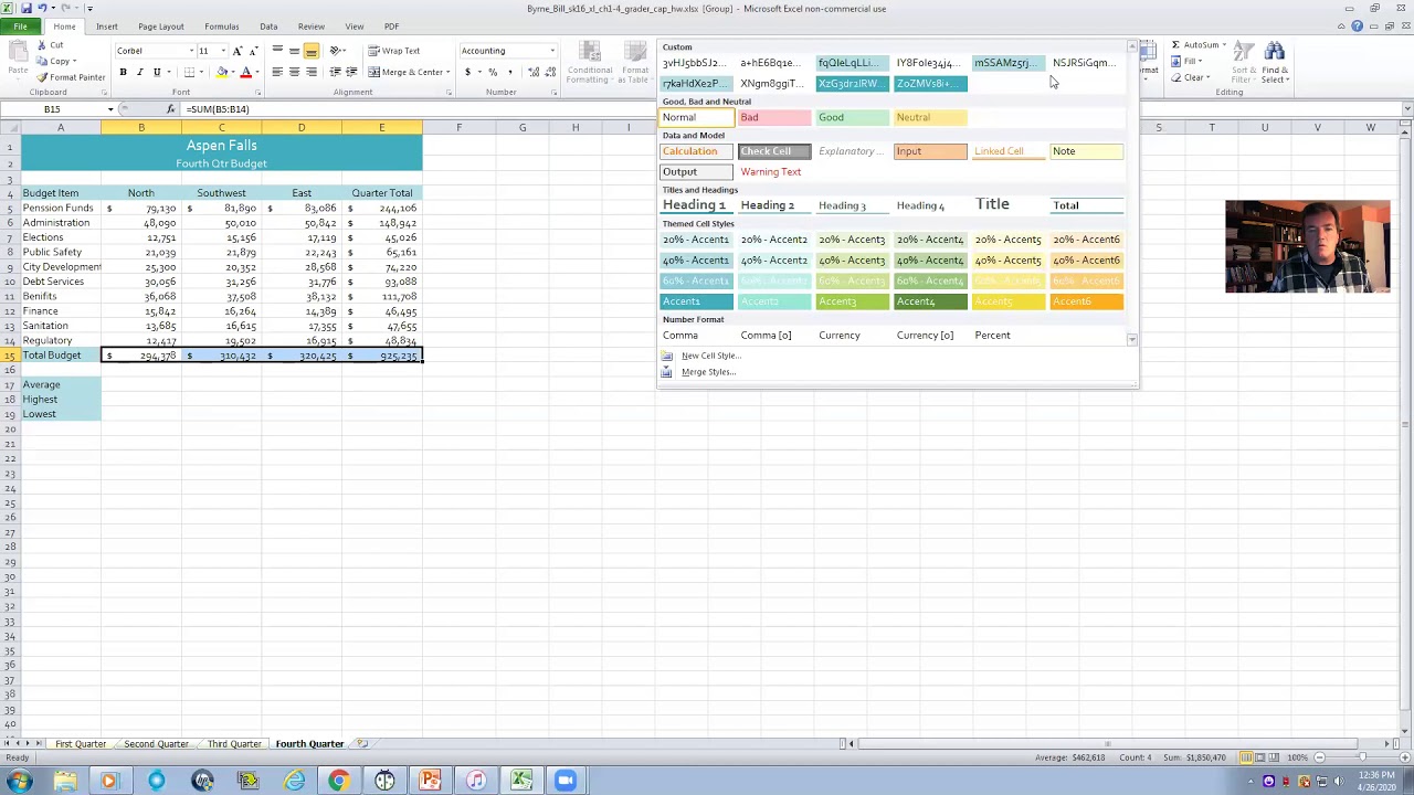 Excel Practice Exam (Pearson myItLab)