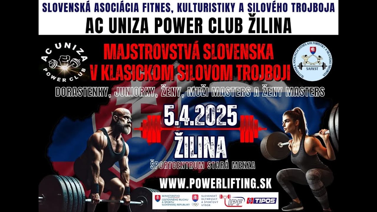 Majstrovstvá Slovenska v klasickom silovom trojboji, Žilina 05.04.2025