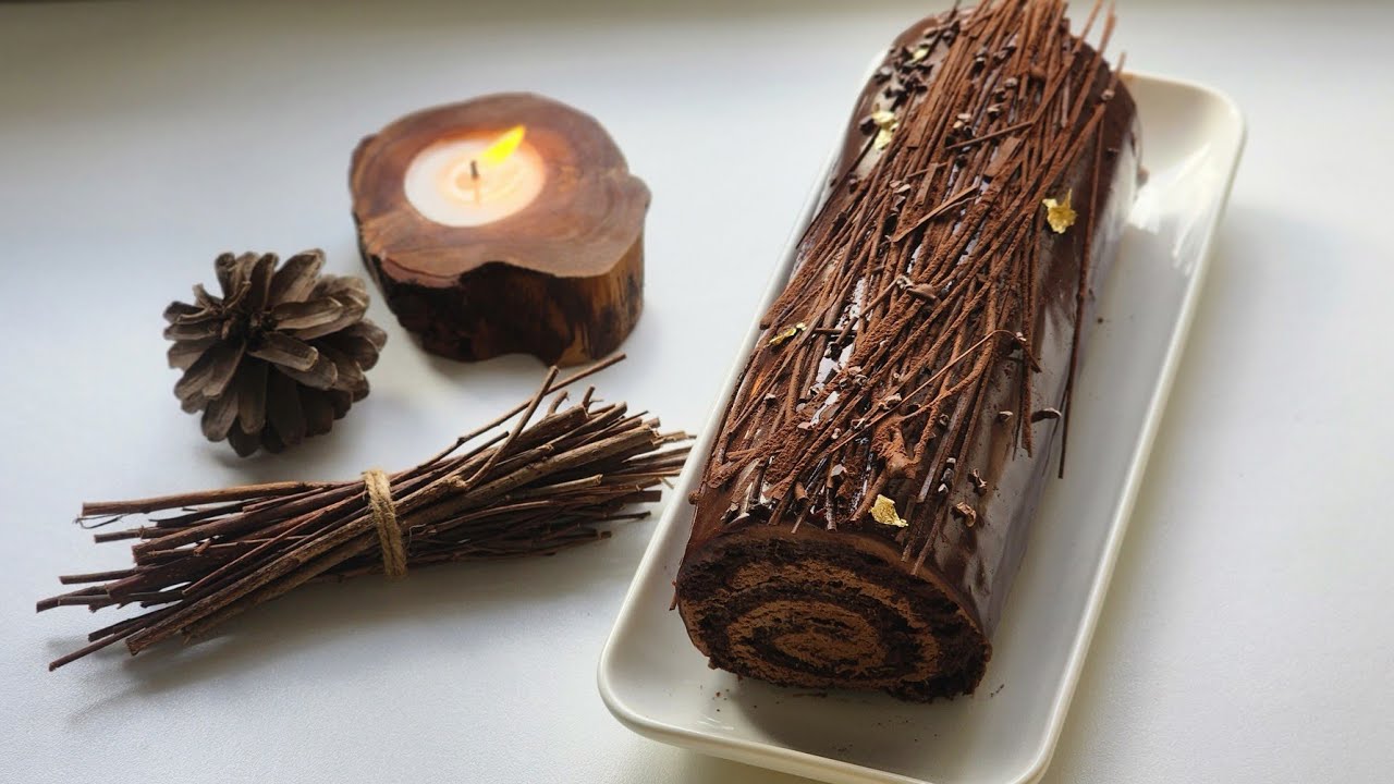 بيسكوي رولي بذوق الشوكولاتة biscuit roul&eacute;e chocolat