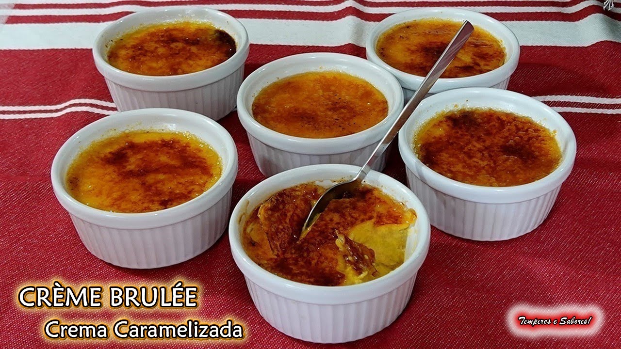 CREMA BRULEE CREMA CARAMELIZADA CON SÓLO 4 INGREDIENTES DELICIOSA Y MUY FÁCIL