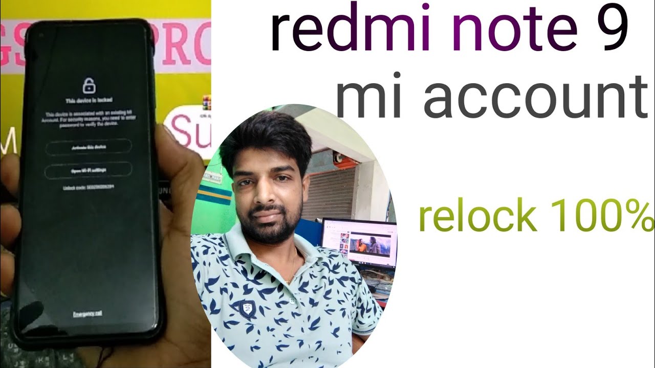 Redmi note 9 -- mi account relock fix 100% tested