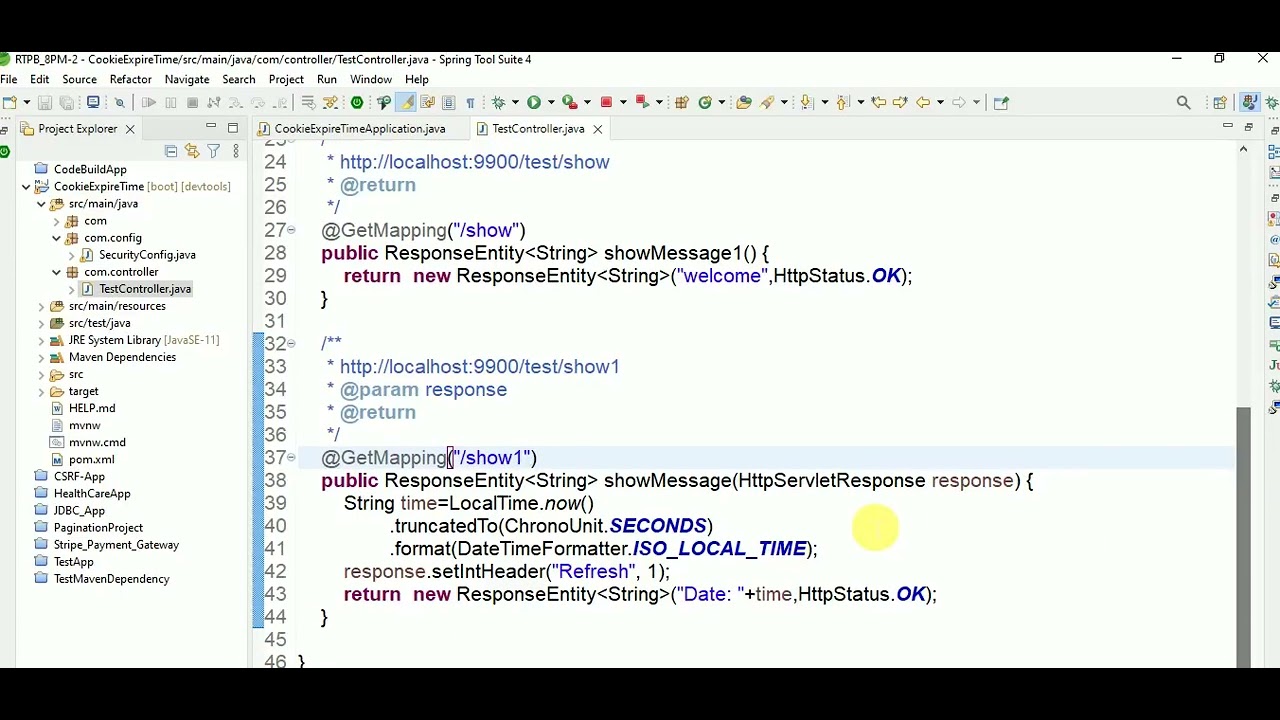 How to refresh the page using the HttpServletResponse in Spring boot ReST