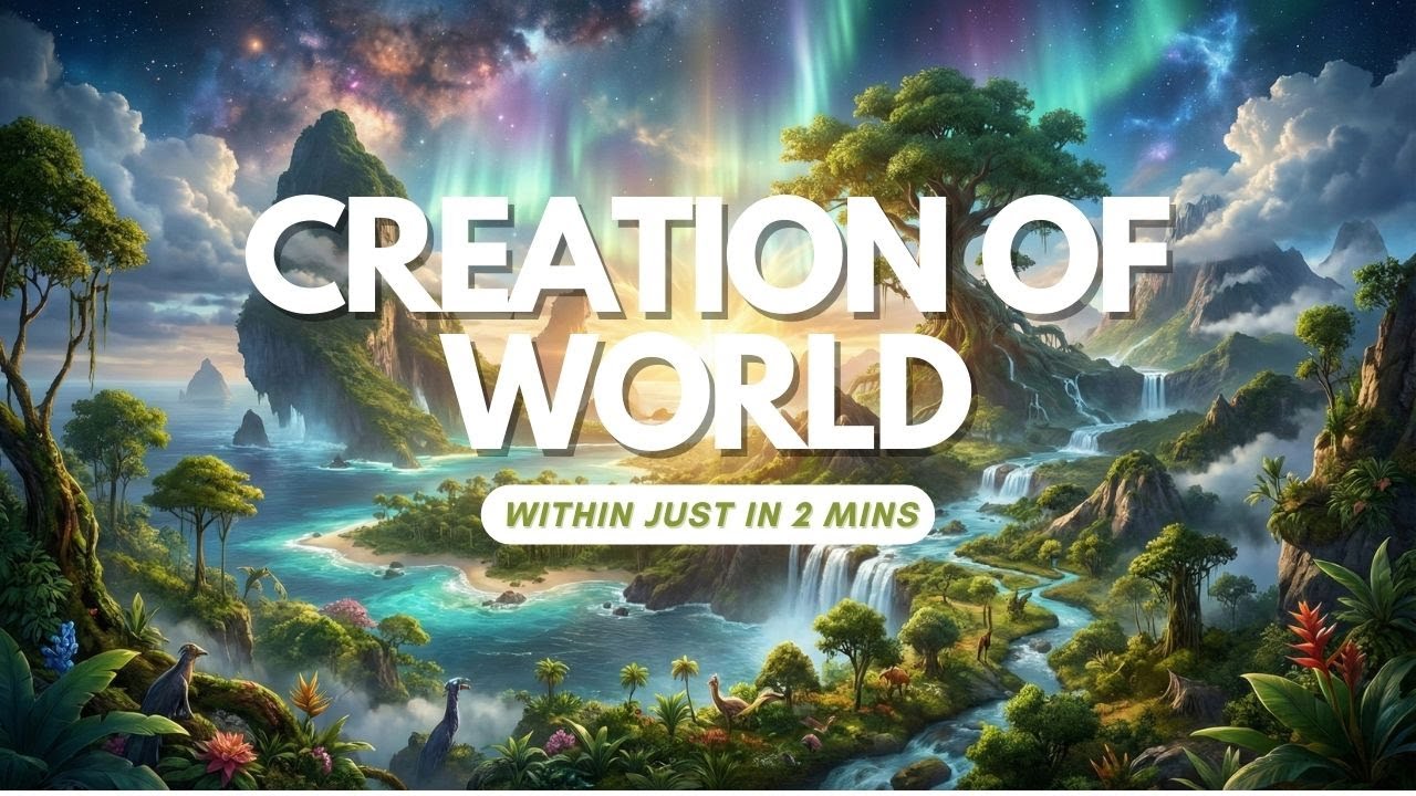 The Creation of the World in 2 Minutes (Genesis 1). #facts #god #jesus #biblestories #holyspirit