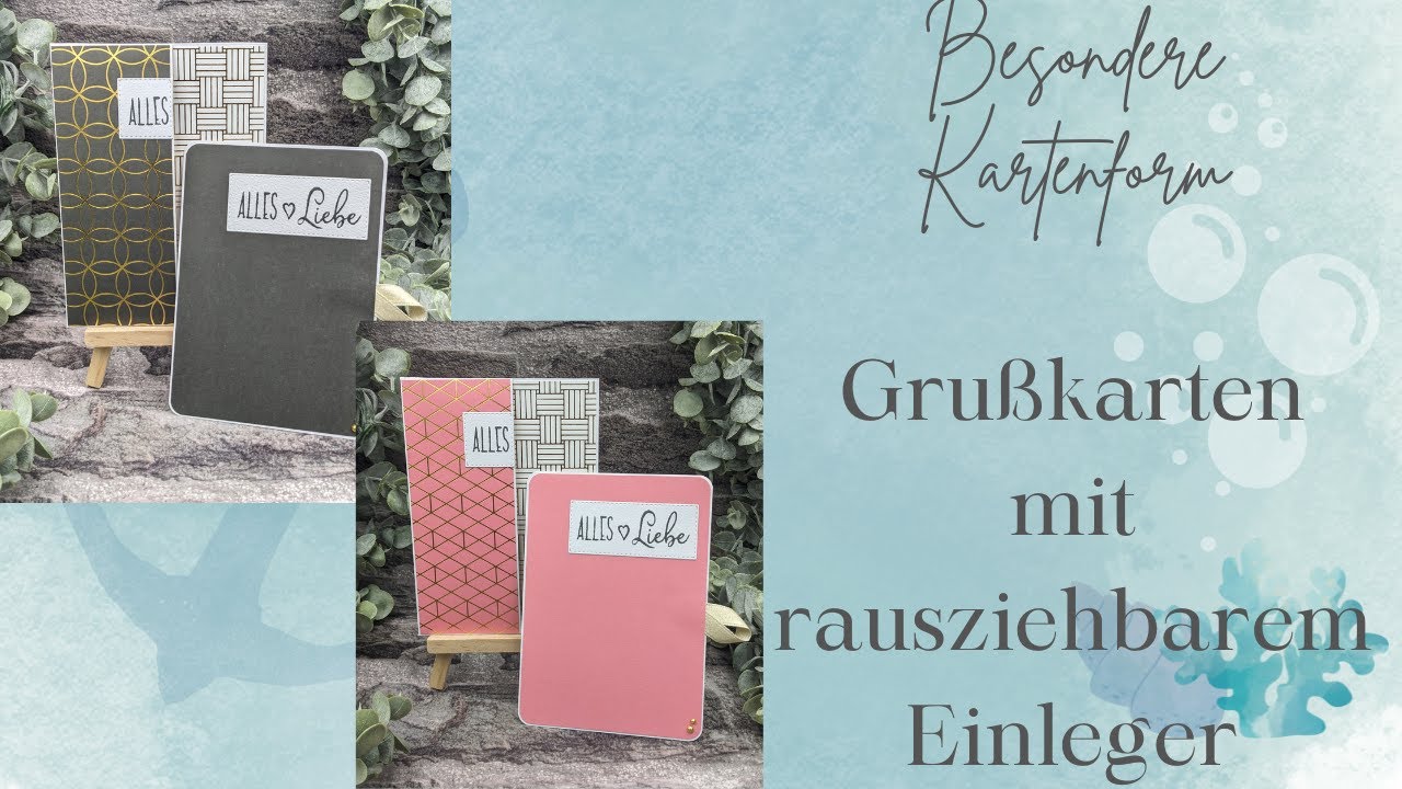 Besondere Kartenform - Karten mit rausziehbarem Einleger, Materialien vom #tedi
