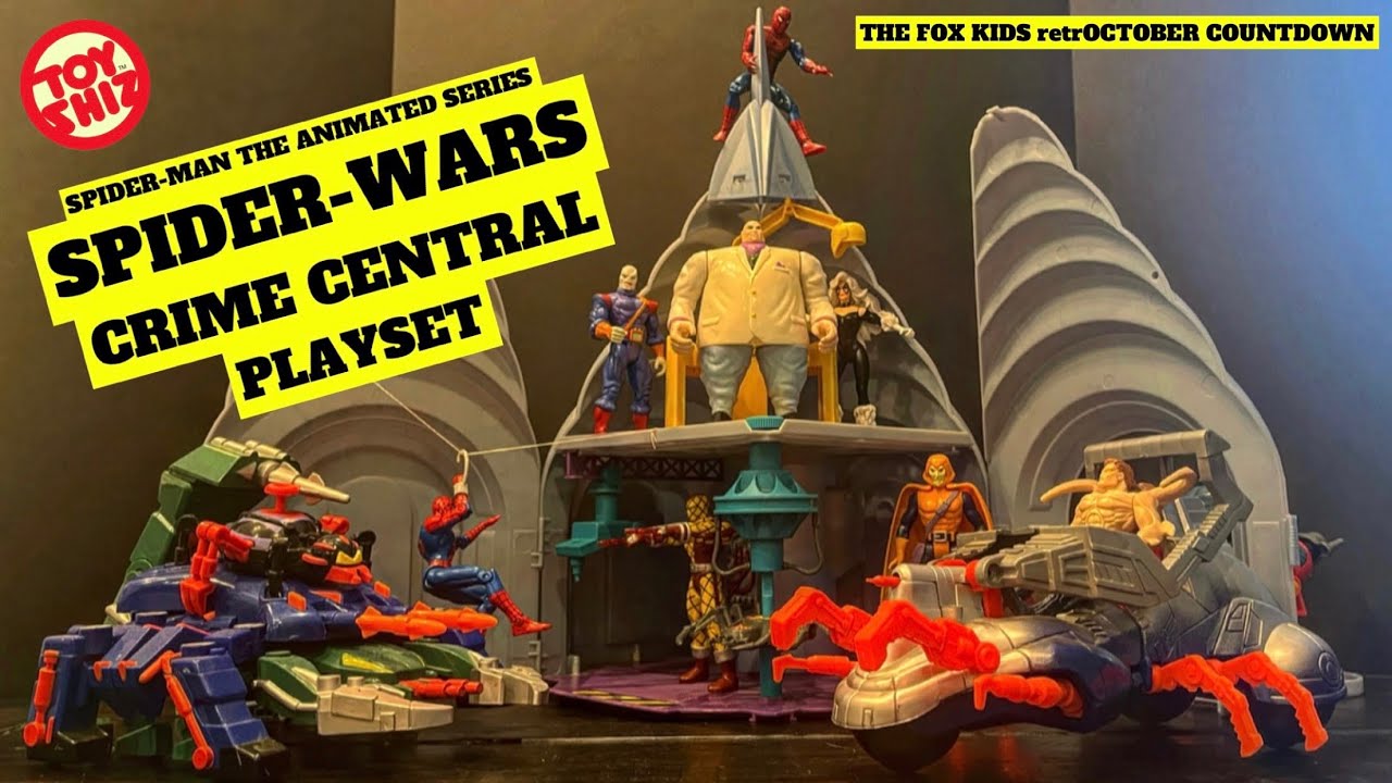 1996 SPIDER WARS CRIME CENTRAL PLAYSET | Spider-Man The Animated Series | Toybiz